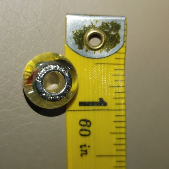 Pandora Sterling Silver Murano Art Glass Charm Beads Set of 3 White Purple Green - Picture 10 of 11